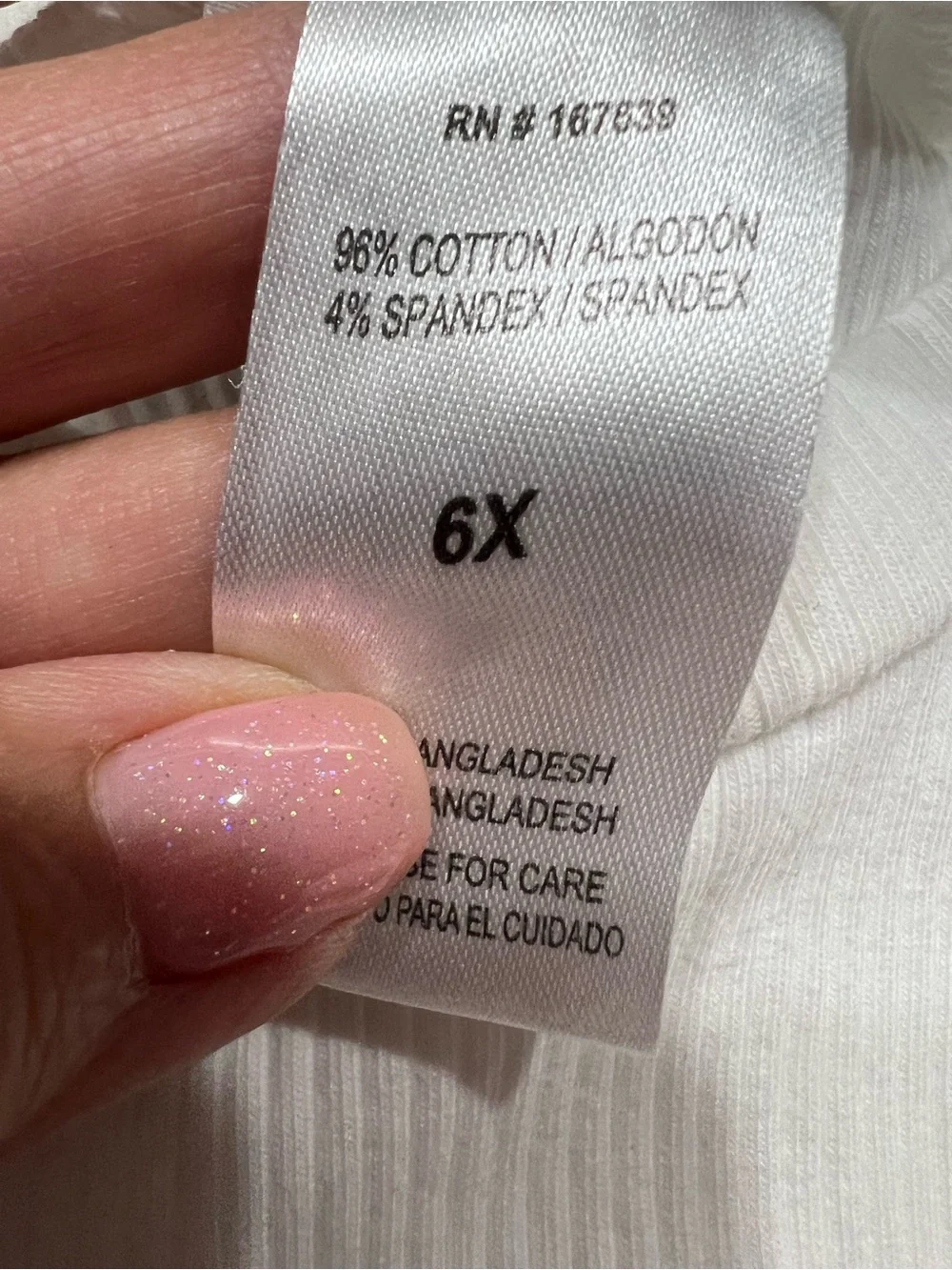 Bundle - one Grayson Threads Peach & White Layered Top & one Ribbed White Too
